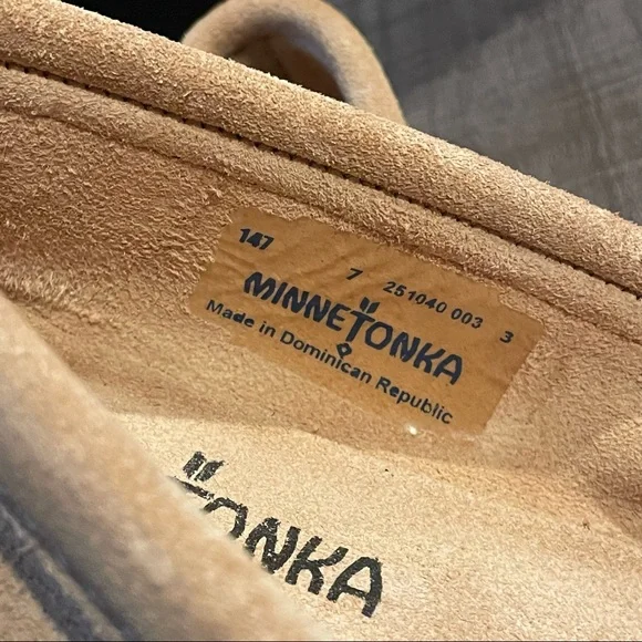 Minnetonka Brown Suede Women’s Thunderbird Beaded Moccasin Size 7 - Picture 8 of 12